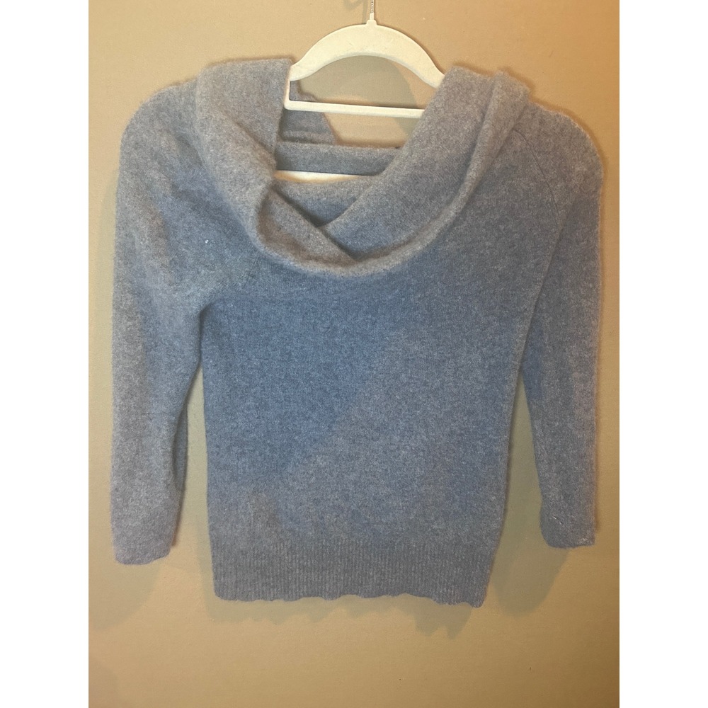 Antonio Melani Cowl Neck Sweater Womens Small Blue Excellent‎ Soft Knit Pullover